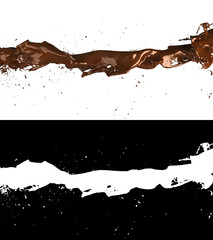 3D illustration of a chocolate flow
