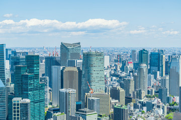 Fototapeta na wymiar 春の東京風景 Tokyo city skyline , Japan