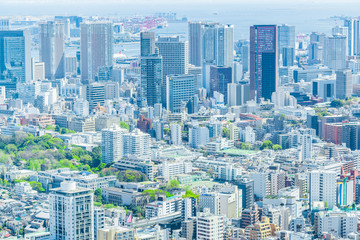 春の東京風景 Tokyo city skyline , Japan