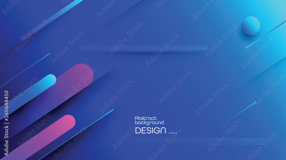 Poster abstract dynamic motion of geometric shape, pattern composition. colorful gradient background. vecto