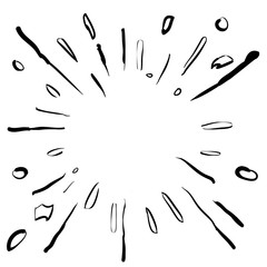 starburst hand drawn element vector
