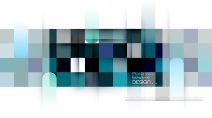 Vector pixel, mosaic, grid square color background. Illustration creative graphic design. Abstract texture, geometric tile. Digital modern pattern for banner, poster, flyer, template, wallpaper
