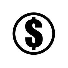 black dollar icon