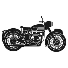 vector illustration of a vintage motorcycle