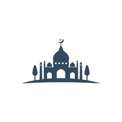 Mosque Moslem icon vector Illustration design template