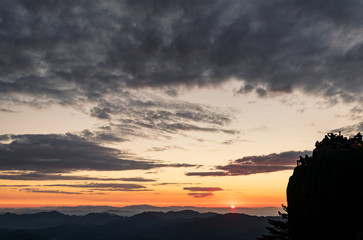 Sunrise on Huangshan, China