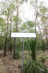 blank billboard at outdoor park with copy space for your text message