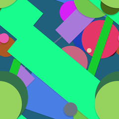 Flat material design - Creative vector trend seamless