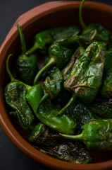 Fried Spanish green pepper tapas