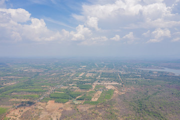 Fototapeta premium river flowing in the forest. Aerial view