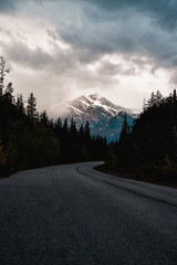 Mountain view on road