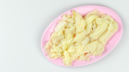 top view raw tripe
