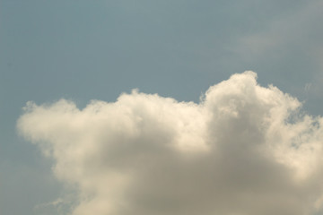 white cloud on blue sky