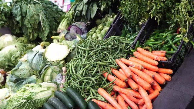 Fruits and vegetables in the market
