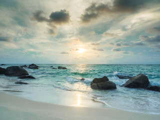 sunset on Surin beach Phuket Thailand