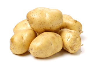 New potato isolated on white background 