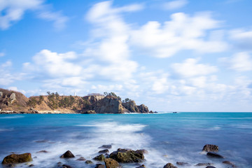 Fototapeta premium 男鹿半島の海 日本海 長時間露光