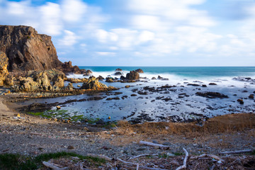 男鹿半島の海　日本海　長時間露光