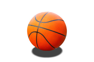 Basketball on a white background with clipping path.