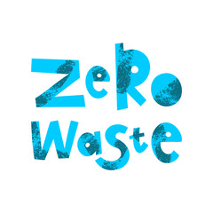 Zero waste cartoon lettering
