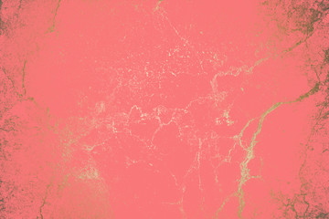 Fototapeta premium Luxury grunge texture with effect overlay gold. Coral gold background. High quality print.