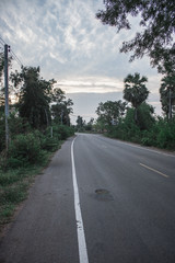 Naklejka premium Road and natural scenery