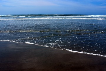 Landscape of Barra do Una beach, located at Juréia-Itatins Ecological Station, Peruíbe, São...