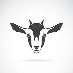 Vector of goat head design on a white background, Animal farm. Goat logo or icon. Easy editable layered vector illustration.