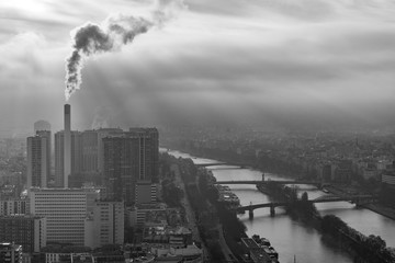 Vue de la seine tour Eiffel