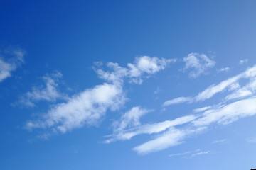 white cloud on blue sky in the morning, clear weather day background