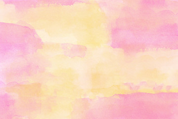 Yellow and pink watercolor background