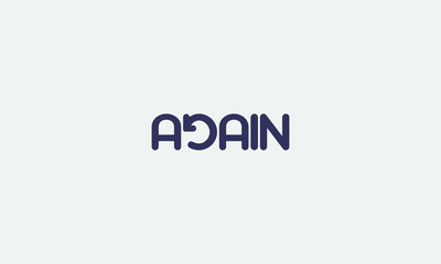 AGAIN vector for logo design or illustration