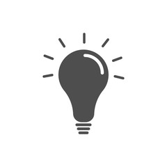 Light bulb vector icon