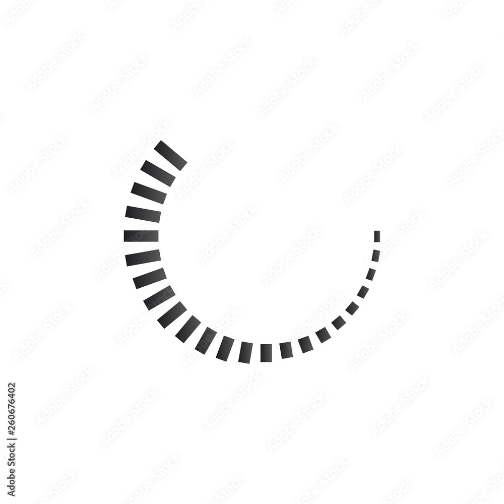 Poster geometric circle element. monochrome circle shapes. loader concept. spiral element. vector illustrat