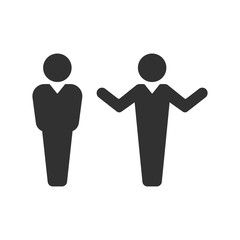 Black User Icon hands up, worship. User silhouette symbol for your web site design, logo, app, UI. Flat and Linear design. Vector illustration isolated on white background.