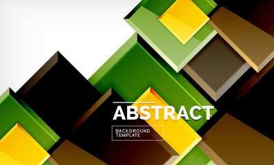 Geometric abstract background, modern square design