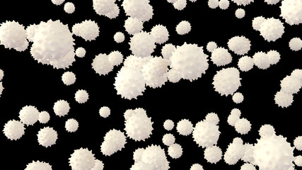 3D illustration of white blood cell