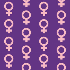 female gender signs. seamless pattern