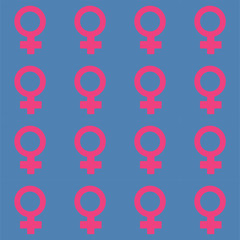 female gender signs. seamless pattern