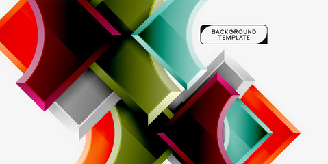 Geometrical 3d shapes background