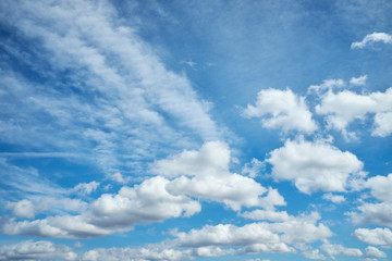 Fototapeta na wymiar Schönwetterwolken, Cumuluswolken
