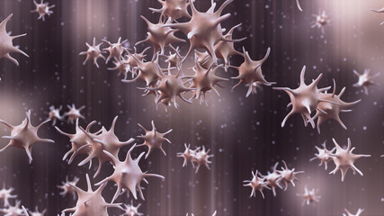 3D illustration of blood platelet