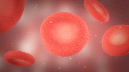 3D illustration of red blood cell
