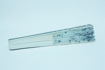 Old decorated hand fan