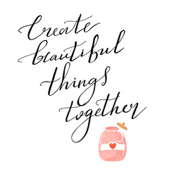 Girl slogan for t shirt with cute glass jar and heart. Trendy typography slogan design 