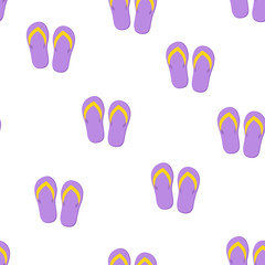 pattern with beach flip flops