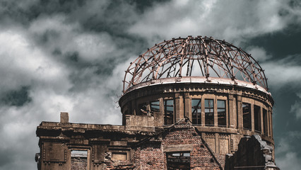 Atomic bomb dome structure in Hiroshima, Japan