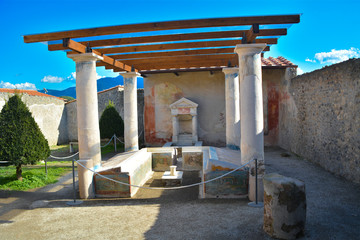 Pompeii, Naples - Italy - Ancient Roman Ruines - Column