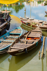 Fototapeta na wymiar Boat in the river in Hoi An