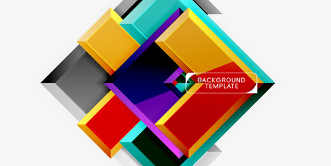 Glossy modern geometric background, abstract arrows composition